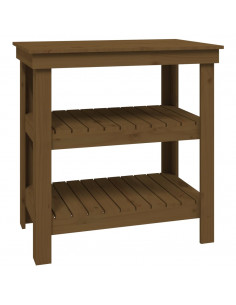 Banco da Lavoro Miele 78,5x50x80 cm in Legno Massello di Pino 2