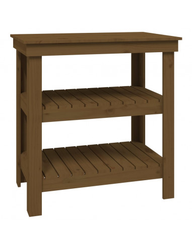 Banco da Lavoro Miele 78,5x50x80 cm in Legno Massello di Pino