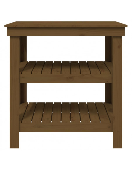 Banco da Lavoro Miele 78,5x50x80 cm in Legno Massello di Pino