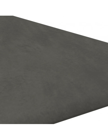 Pannelli Murali 12 pz Grigio Scuro 30x30 cm in Velluto 0,54 m²