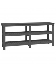 Banco da Lavoro Grigio 181x50x80 cm in Legno Massello di Pino 2