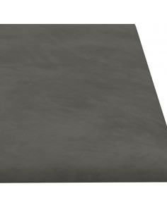 Pannelli Murali 12 pz Grigio Scuro 60x15 cm Velluto 1,08 m²