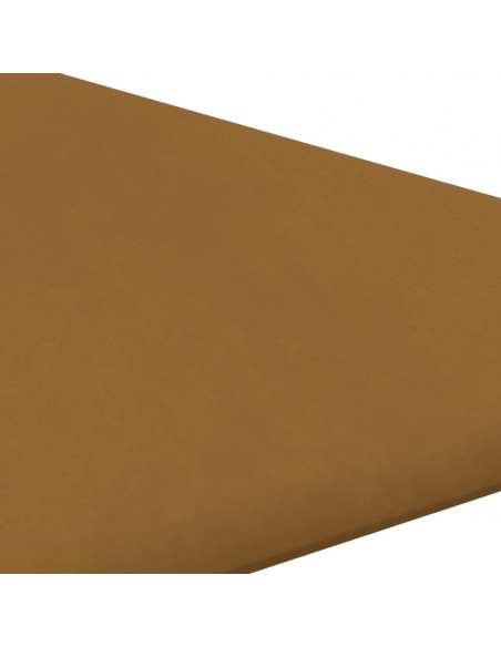 Pannelli Murali 12 pz Marroni 30x30 cm in Velluto 0,54 m²