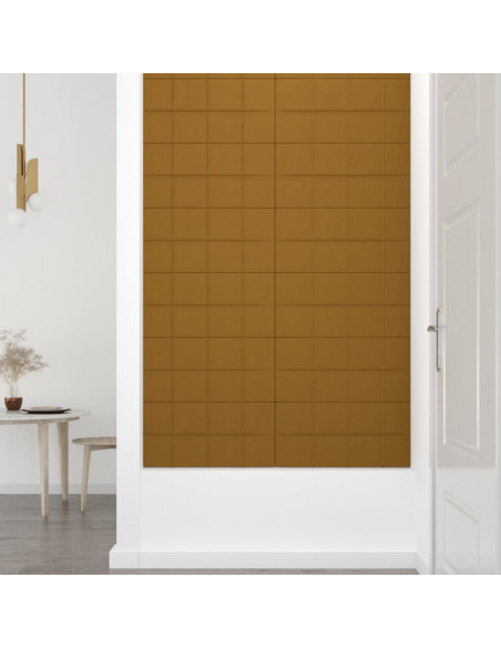 Pannelli Murali 12 pz Marroni 60x30 cm in Velluto 2,16 m²