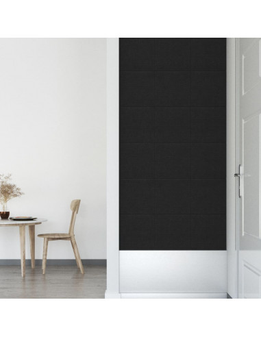 Pannelli Murali 12 pz Neri 30x30 cm in Tessuto 1,08 m²