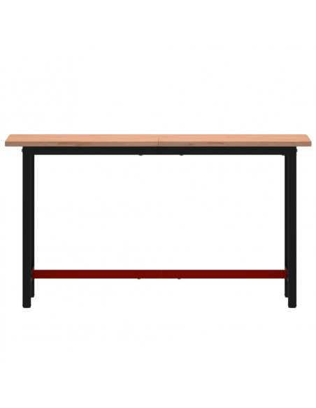 Banco da Lavoro 150x55x81,5 cm Legno Massello Faggio e Metallo