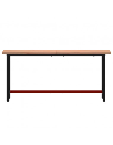Banco da Lavoro 180x55x81,5 cm Legno Massello Faggio e Metallo