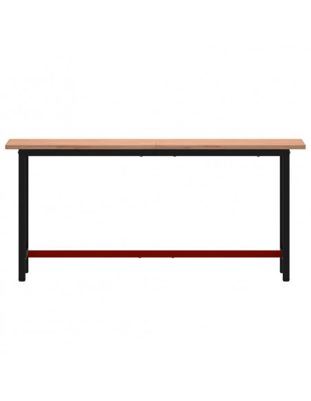 Banco da Lavoro 180x55x81,5 cm Legno Massello Faggio e Metallo