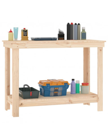 Banco da Lavoro 110x50x80 cm in Legno Massello di Pino