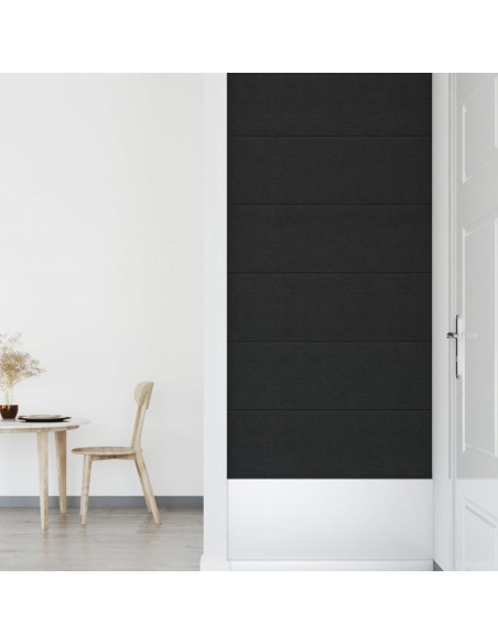 Pannelli Murali 12 pz Neri 90x30 cm in Tessuto 3,24 m²