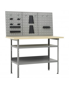 Banco da Lavoro con 3 Pannelli a Parete 2