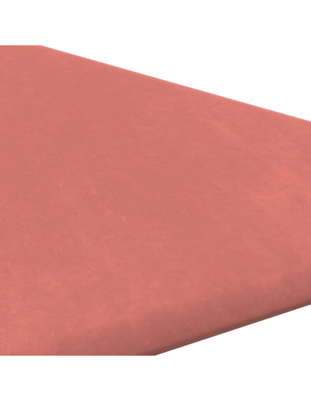 Pannelli Murali 12 pz Rosa 30x30 cm Velluto 0,54 m²