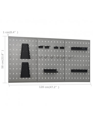 Banco da Lavoro con 3 Pannelli a Parete