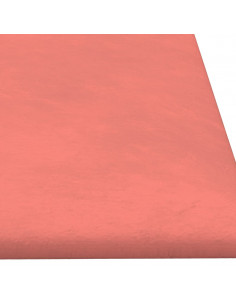Pannelli Murali 12 pz Rosa 90x30 cm Velluto 3,24 m²