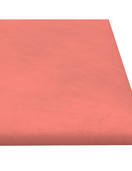 Pannelli Murali 12 pz Rosa 90x30 cm Velluto 3,24 m²
