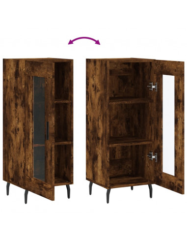 Credenza Rovere Fumo 34,5x34x90 cm in Legno Multistrato