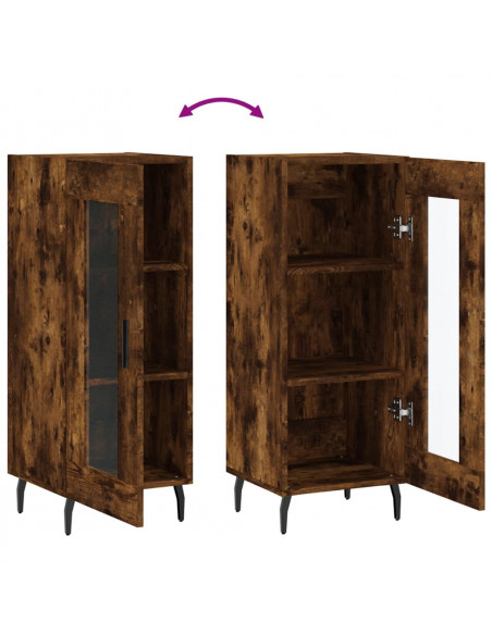 Credenza Rovere Fumo 34,5x34x90 cm in Legno Multistrato