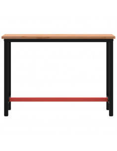 Banco da Lavoro 115x55x81,5 cm Legno Massello Faggio e Metallo 2