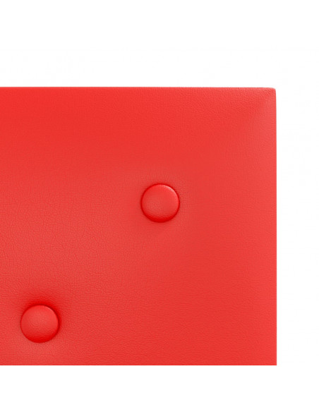 Pannelli Murali 12 pz Rossi 30x30 cm Similpelle 1,08 m²