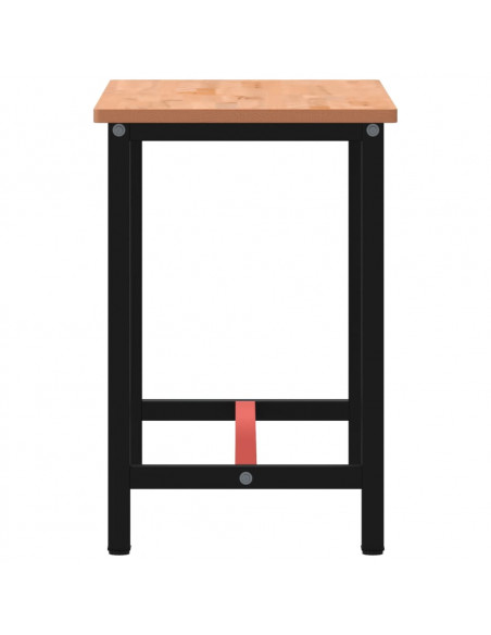 Banco da Lavoro 115x55x81,5 cm Legno Massello Faggio e Metallo