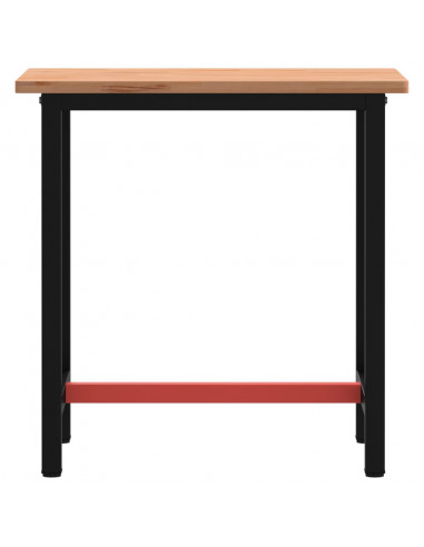 Banco da Lavoro 80x55x81,5 cm Legno Massello Faggio e Metallo