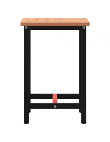 Banco da Lavoro 80x55x81,5 cm Legno Massello Faggio e Metallo
