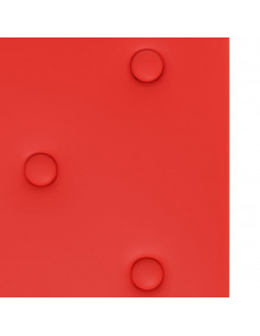 Pannelli Murali 12 pz Rossi 90x30 cm in Similpelle 3,24 m²
