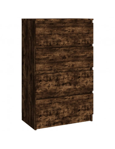 Credenza Rovere Fumo 60x35x98,5 cm in Legno Multistrato