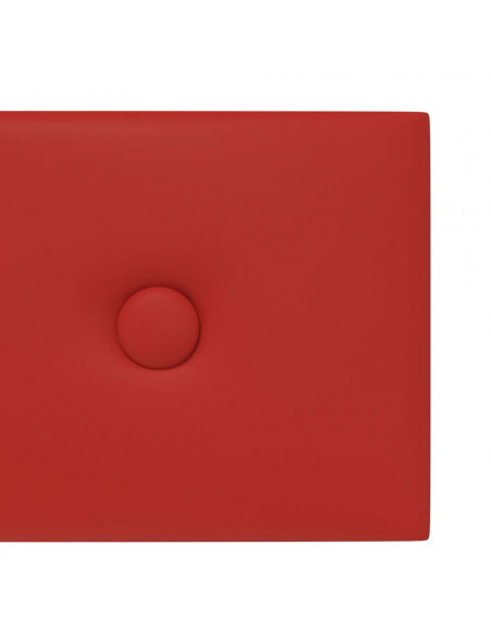 Pannelli Murali 12 pz Rosso Vino 60x15 cm Similpelle 1,08 m²