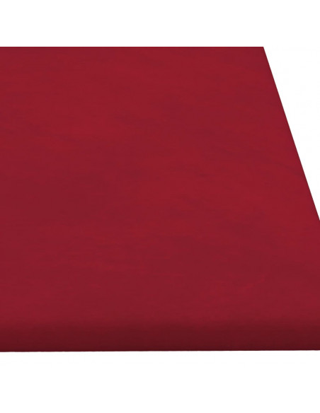 Pannelli Murali 12 pz Rosso Vino 90x30 cm Velluto 3,24 m²