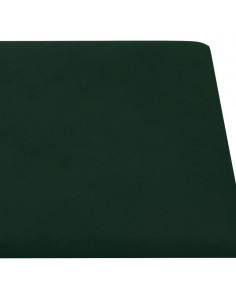 Pannelli Murali 12 pz Verde Scuro 60x30 cm in Velluto 2,16 m²