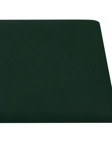 Pannelli Murali 12 pz Verde Scuro 60x30 cm in Velluto 2,16 m²