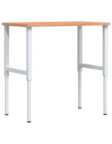 Banco da Lavoro 100x60x(71,5-98) cm Legno Faggio Rettangolare