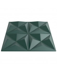 Pannelli Murali 12 pz Verdi 50x50 cm XPS 3 m² Origami