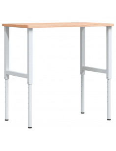 Banco da Lavoro 100x60x(71,5-98) cm Legno Faggio Rettangolare 2