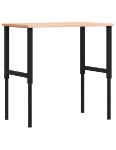 Banco da Lavoro 100x60x(71,5-98) cm Legno Faggio Rettangolare 2