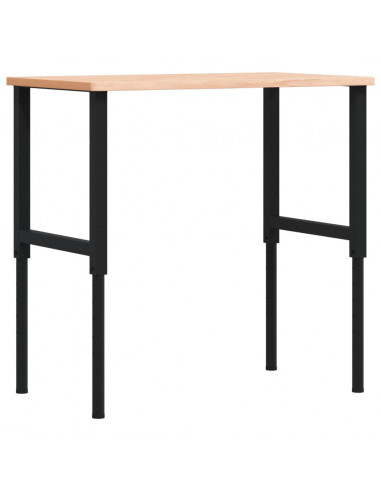 Banco da Lavoro 100x60x(71,5-98) cm Legno Faggio Rettangolare