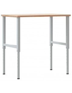 Banco da Lavoro 100x60x(71,5-98) cm Legno Rovere Rettangolare 2