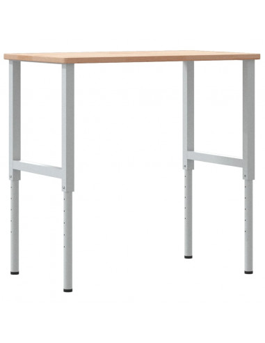 Banco da Lavoro 100x60x(71,5-98) cm Legno Rovere Rettangolare