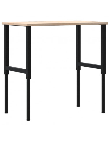 Banco da Lavoro 100x60x(71,5-98) cm Legno Rovere Rettangolare