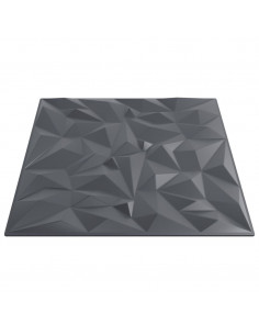 Pannelli Murali 24 pz Grigi 50x50 cm XPS 6 m² Ametista