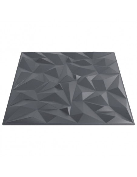 Pannelli Murali 24 pz Grigi 50x50 cm XPS 6 m² Ametista