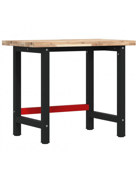 Banco da Lavoro 100x60x83 cm Legno Massello Acacia Rettangolare