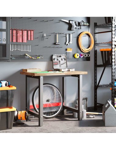 Banco da Lavoro 100x60x83 cm Legno Massello Acacia Rettangolare