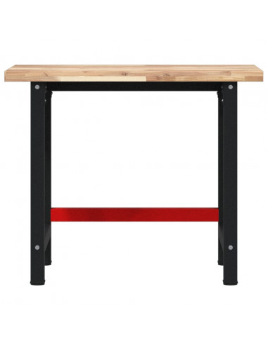 Banco da Lavoro 100x60x83 cm Legno Massello Acacia Rettangolare