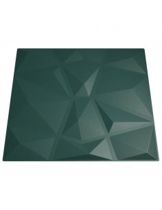 Pannelli Murali 24 pz Verdi 50x50 cm XPS 6 m² Diamante