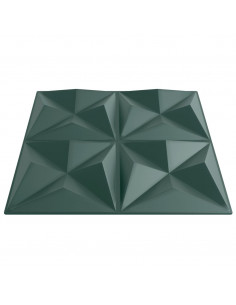 Pannelli Murali 24 pz Verdi 50x50 cm XPS 6 m² Origami