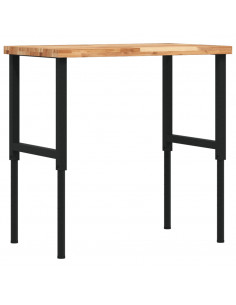 Banco Lavoro 100x60x(73-99,5) cm Legno di Acacia Rettangolare 2