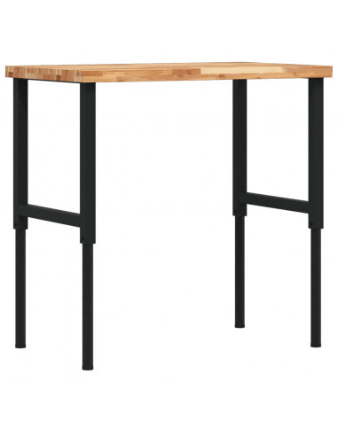 Banco Lavoro 100x60x(73-99,5) cm Legno di Acacia Rettangolare