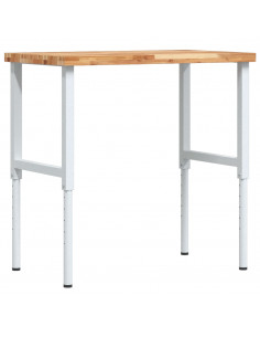 Banco Lavoro 100x60x(73-99,5) cm Legno di Acacia Rettangolare 2